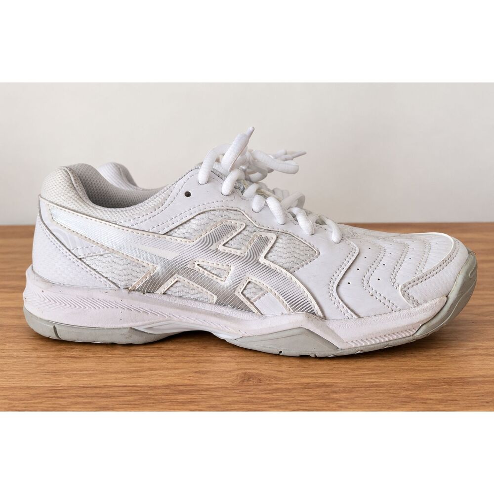 ASICS GEL-Dedicate 6 Women’s 7.5 White Silver Tennis Shoes 1042A067 Court
